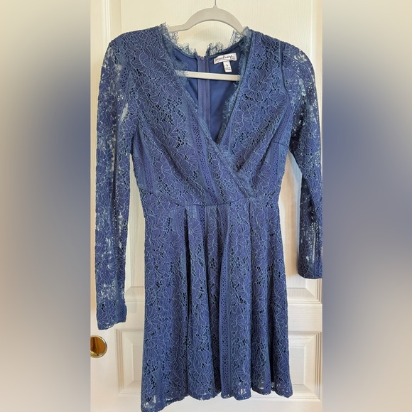 Xtraordinary Lace Long Sleeve Mini Dress - Picture 1 of 7